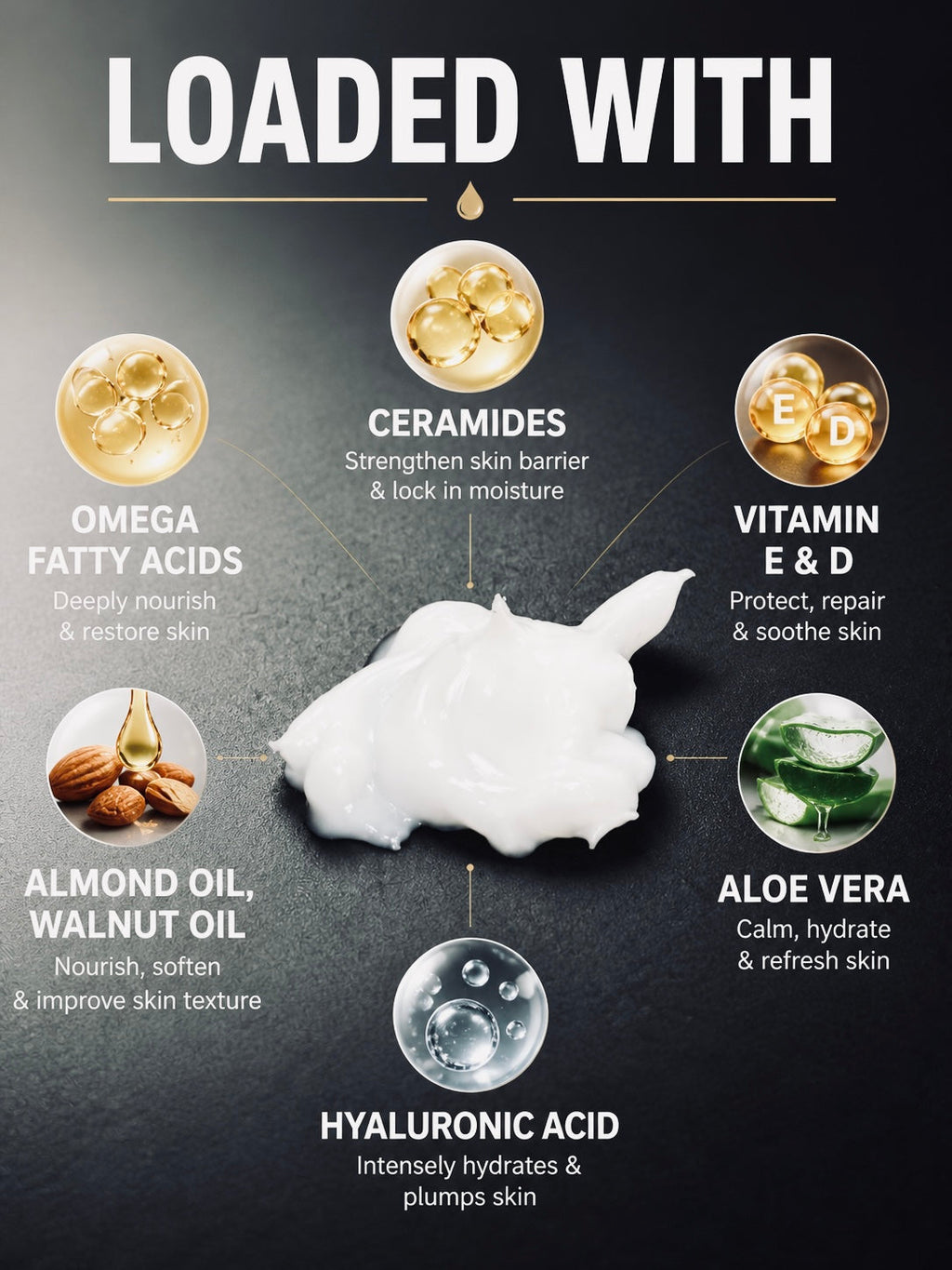 Moisturiser : Ceramides that lock in power, not just moisture.